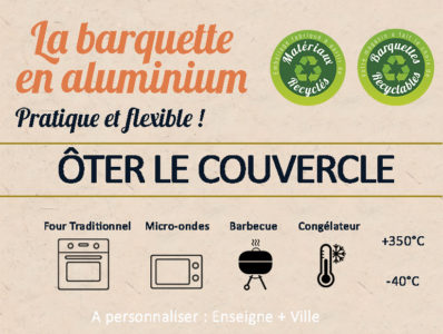 étiquette rotisserie - barquette en aluminium